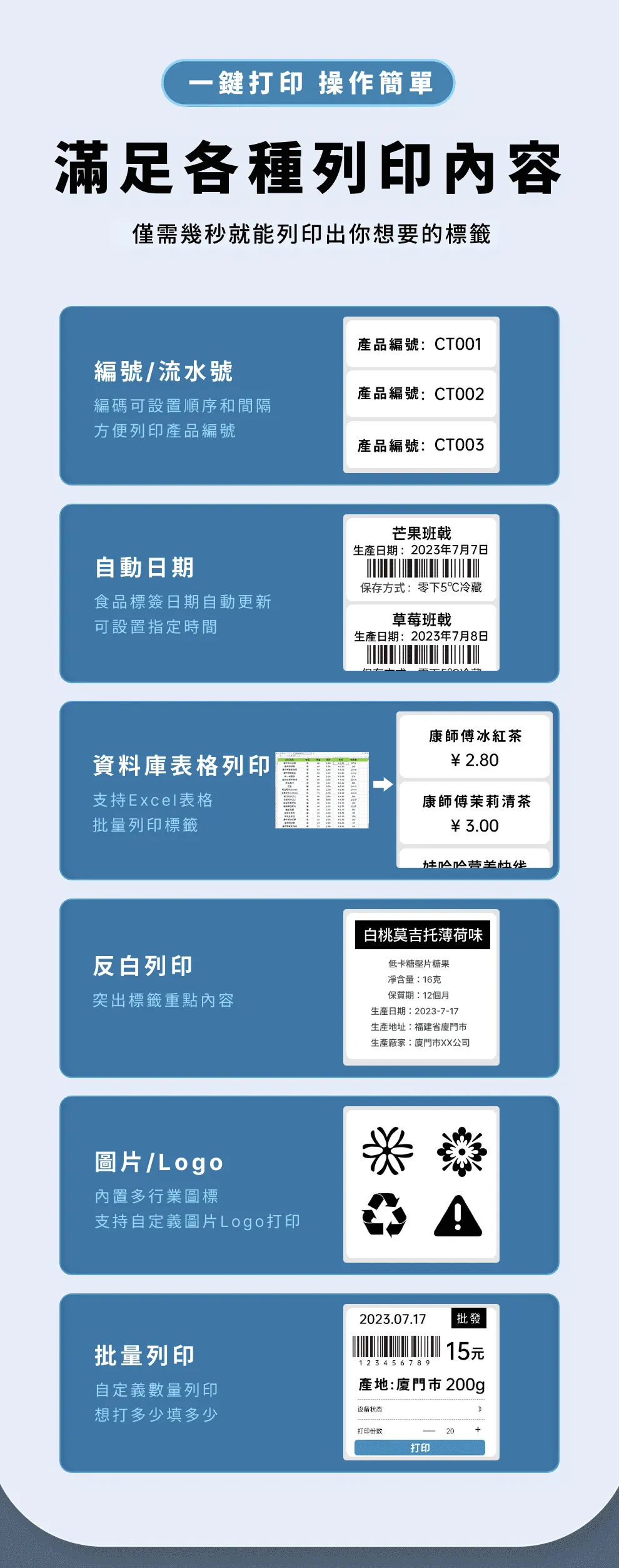 台灣漢印 D25E 標籤/出單雙用機 商品介紹 第 7 段